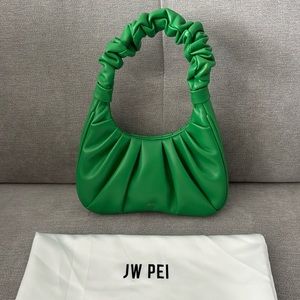 JW Pei Gabbi Ruched Hobo Bag - Grass Green - NWOT